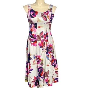 London Times Sleeveless Floral Midi Dress
